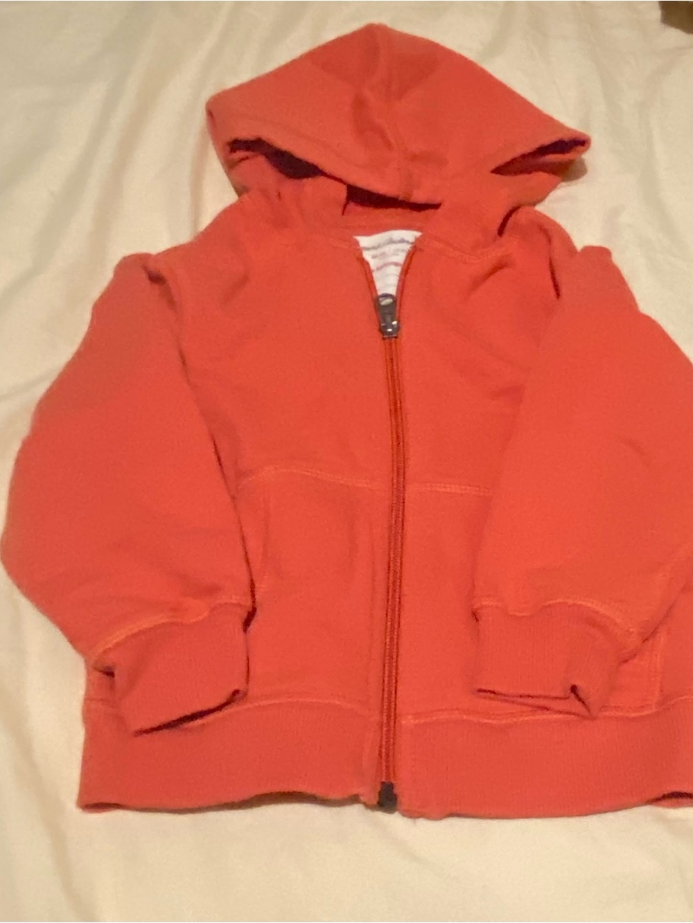Hanna Andersson Kids Orange Zip Hoodie